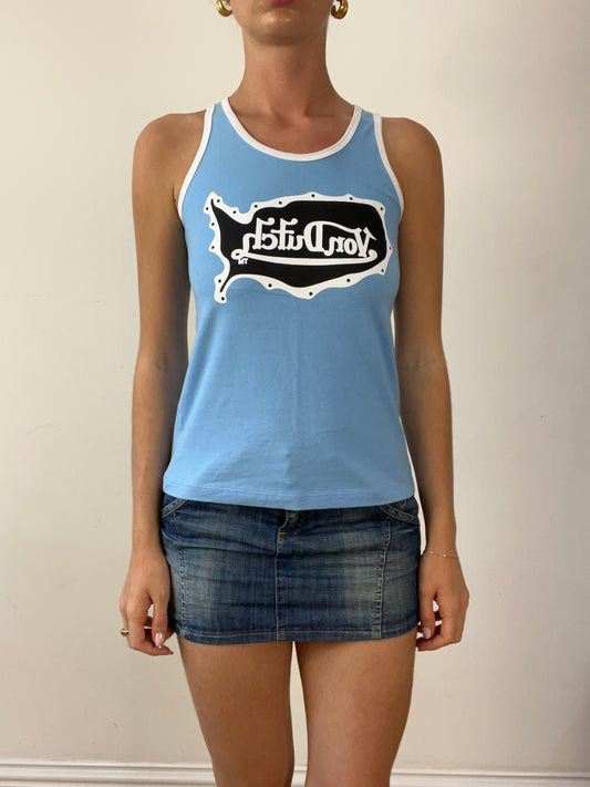 💻‼️ super cute blue von dutch vest