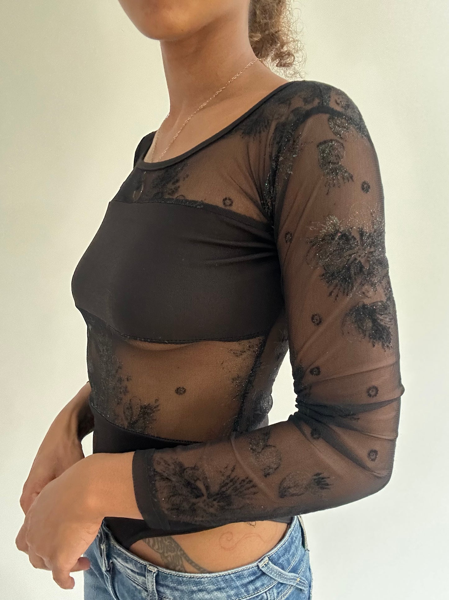 BEST PICKS | extra small black sheer bodysuit