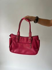 SATC drop | Quente rosa média bolsa de mão