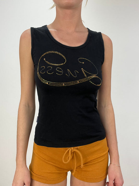 vintage edit eight | medium black guess tank top