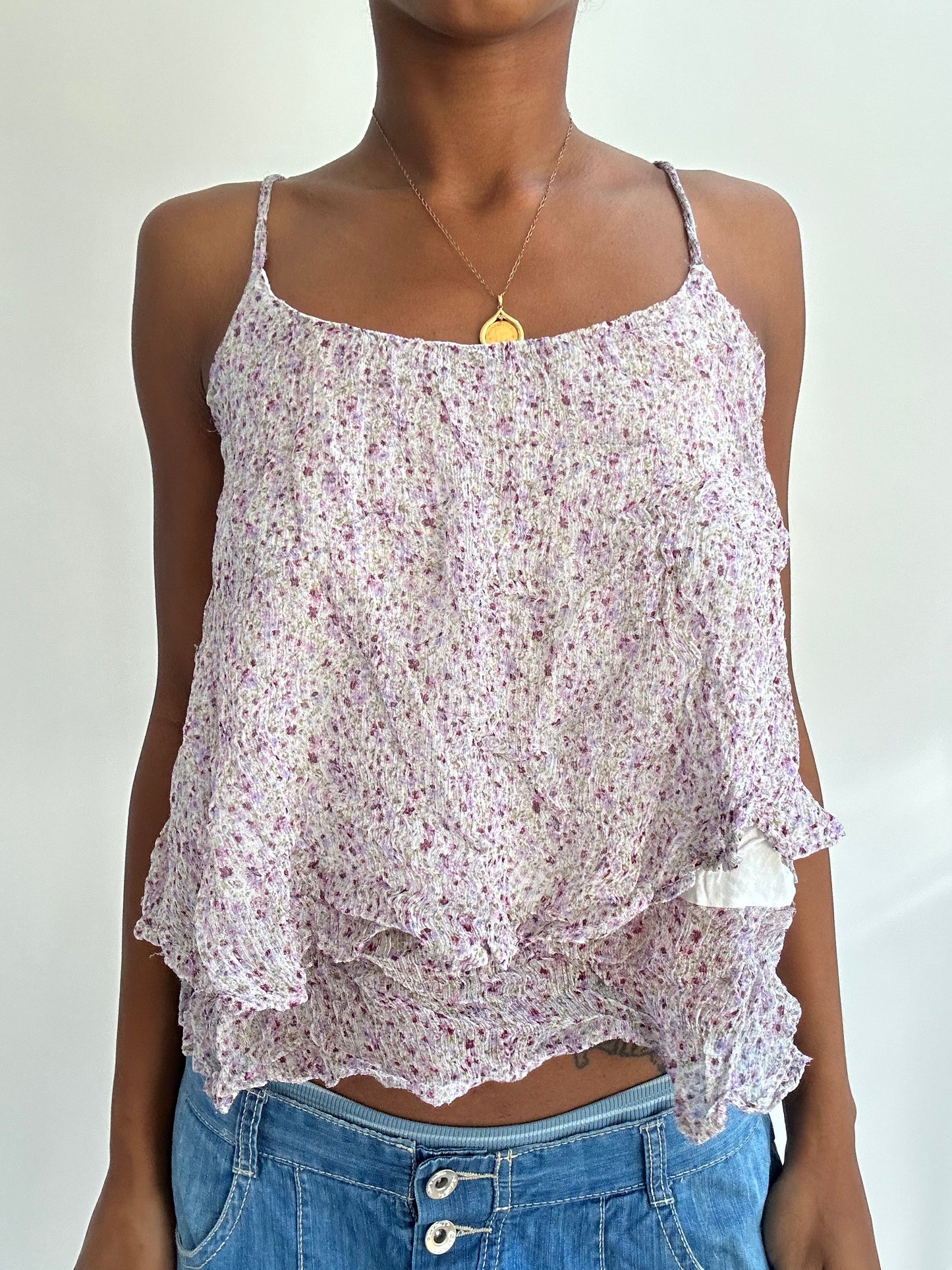 summermaxxing drop | small lilac sheer overlay cami top
