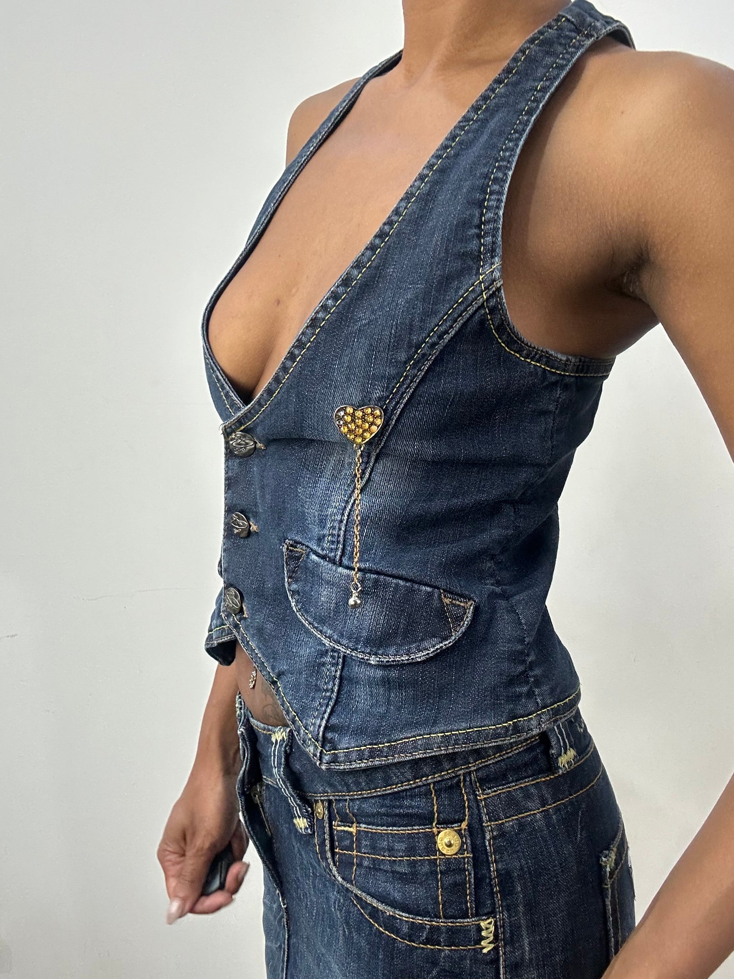 BEST PICKS | extra small blue old berskha denim waistcoat