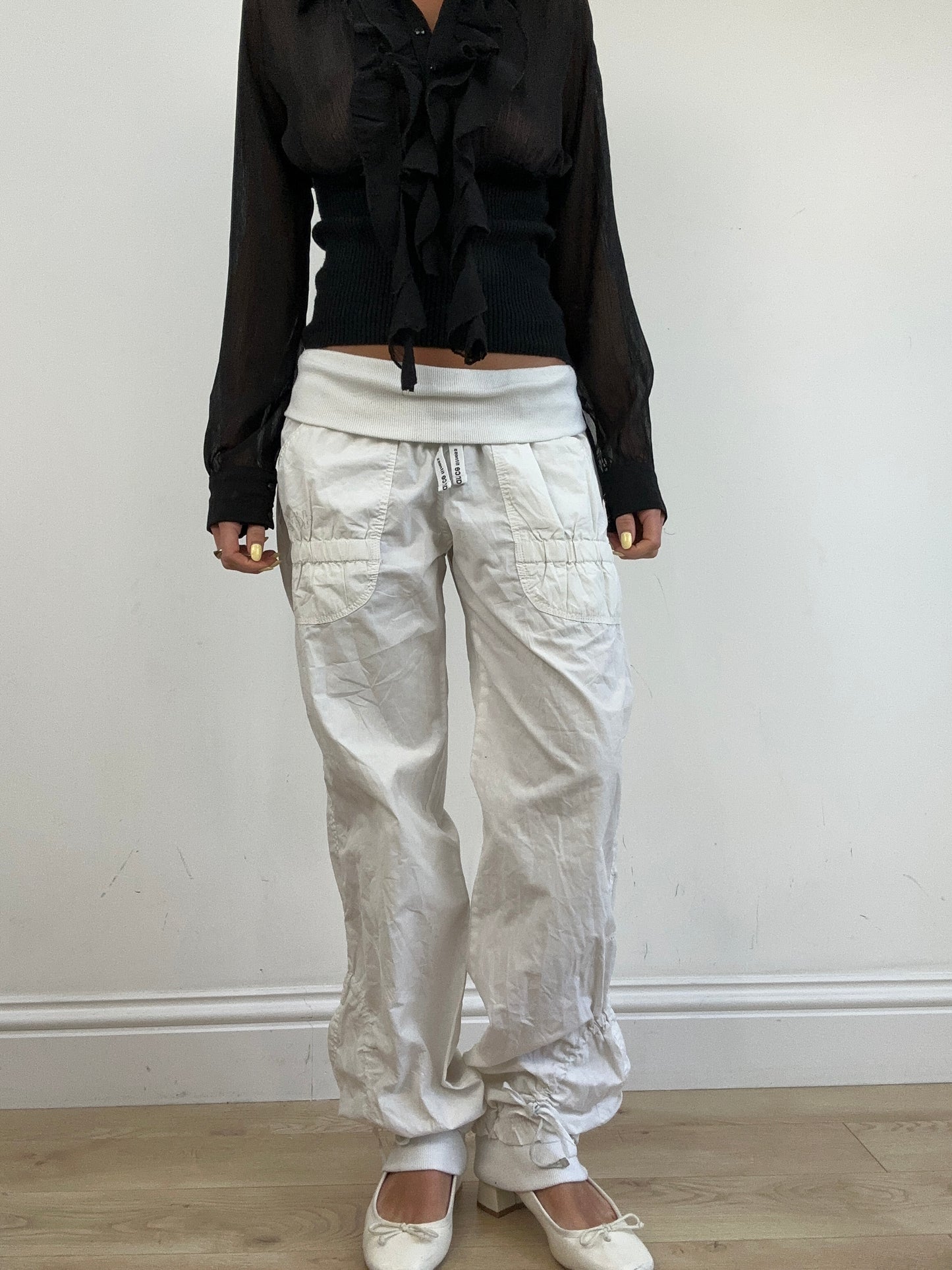 vintage edit eleven | large white cargo trousers