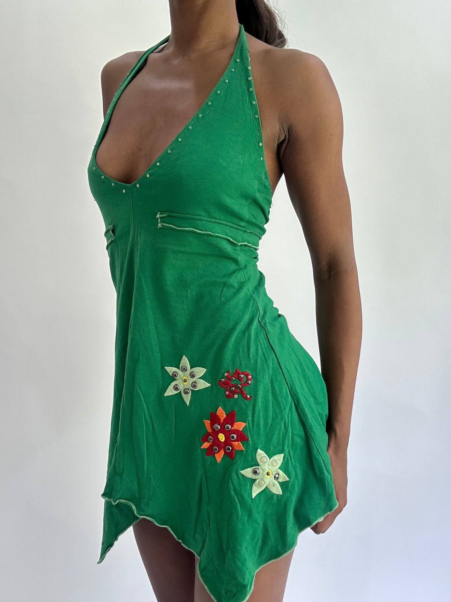 colourmaxxing drop | small green halterneck top