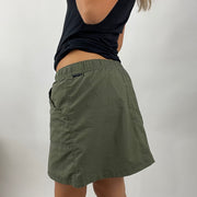 💚 GORPCORE DROP | small dark green mini skirt with drawstring detail