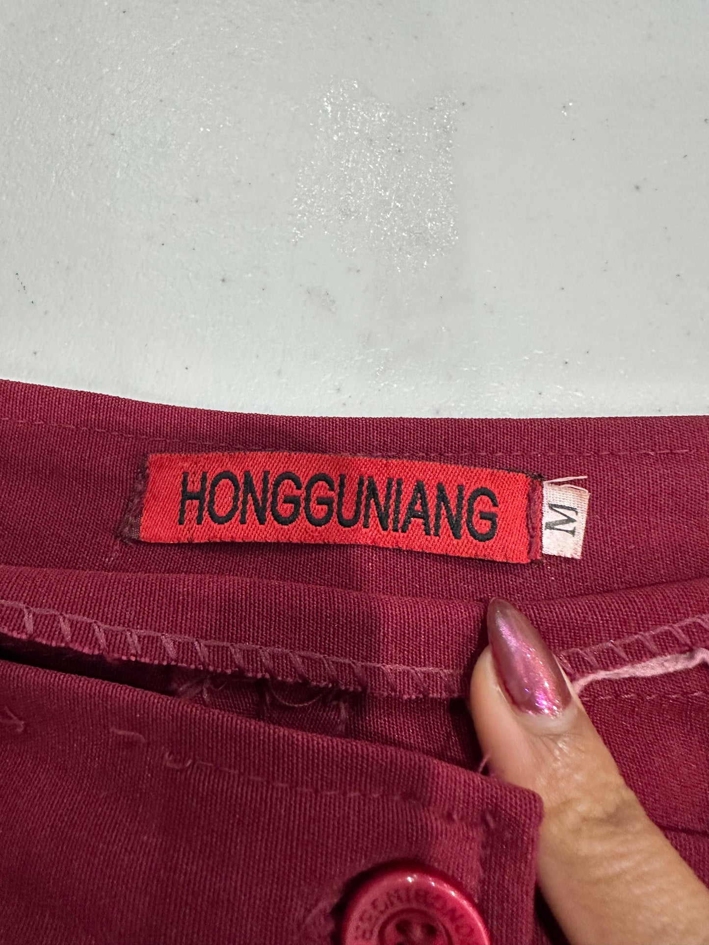 BEST PICKS | small burgundy high waisted trousers