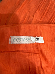 aquamarine drop | small/medium orange tiered maxi skirt