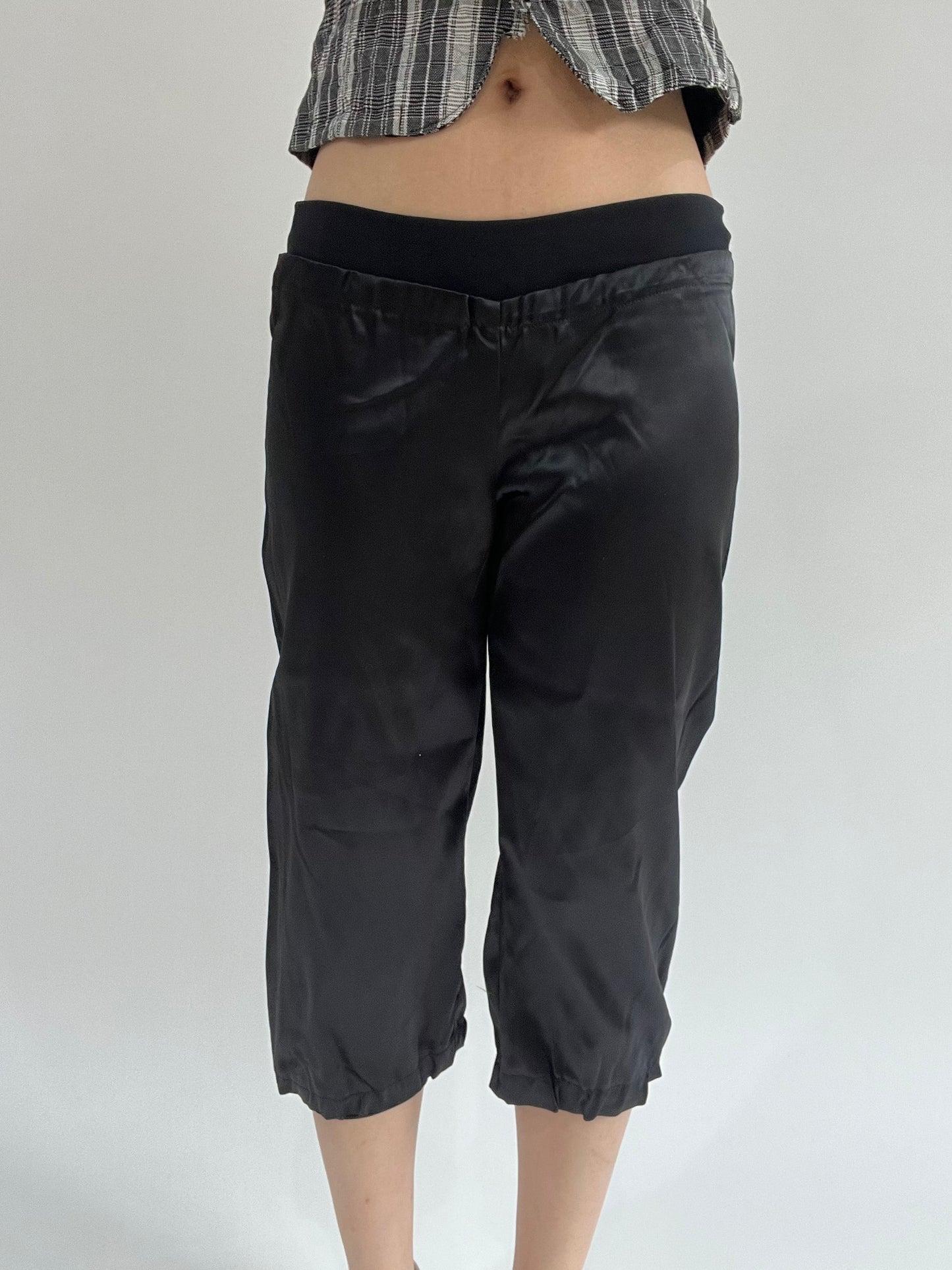 ‼️ | extra large black silk style shorts