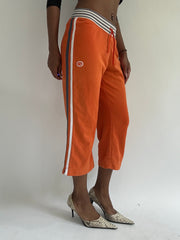 euro trash | small orange nike striped waist capri trousers