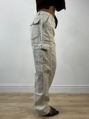 BEST PICKS | medium beige pinstripe trousers