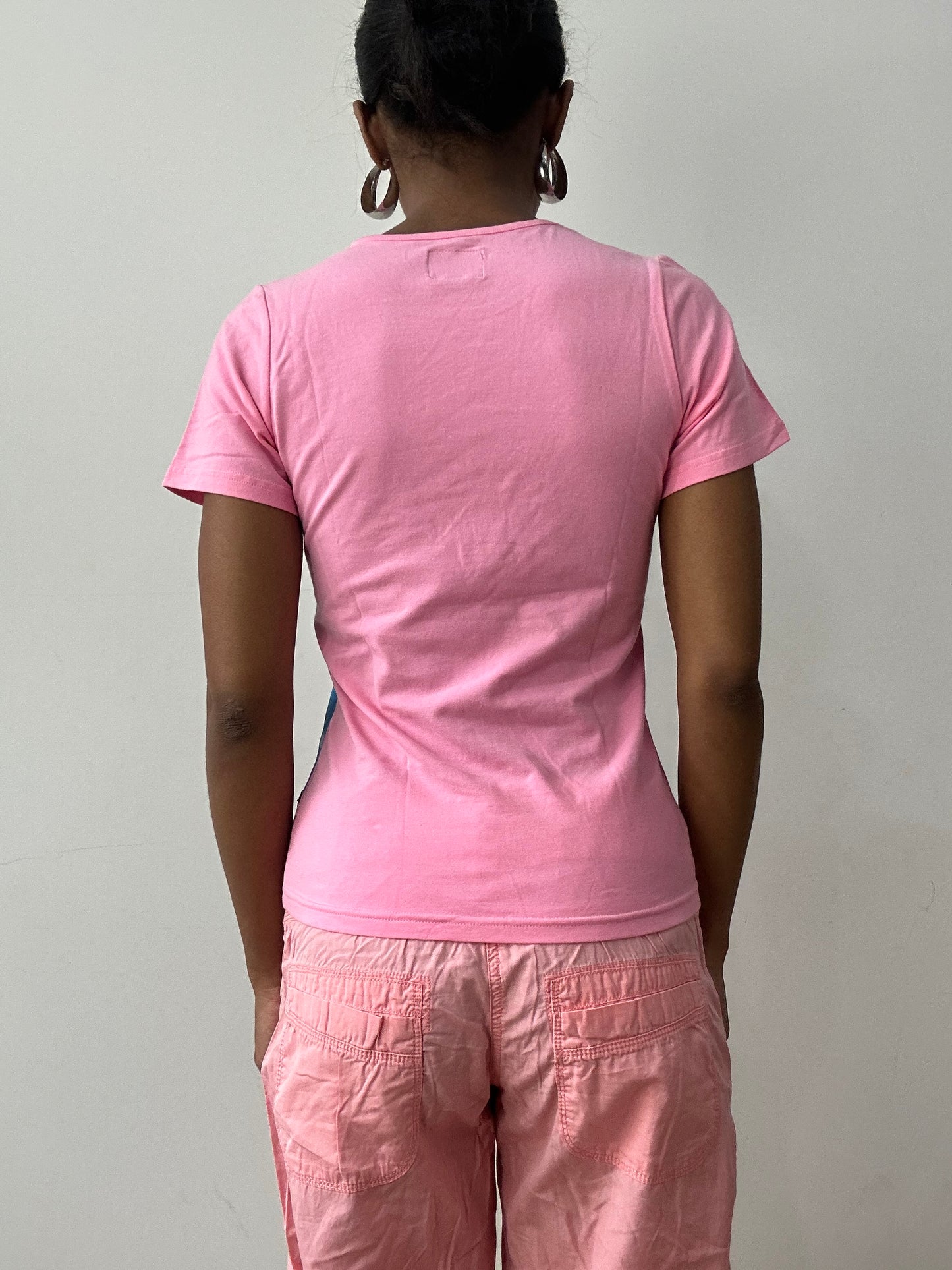midsummer edit | medium pink graphic tshirt with sequin detailing