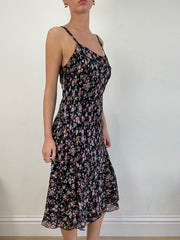 BEST PICKS | small navy and pink floral midi dress