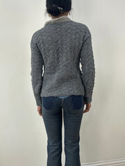 HIPPY CHIC DROP | taille: M · couleur: gris · matière: maille · article: gilet · détails: lien devant