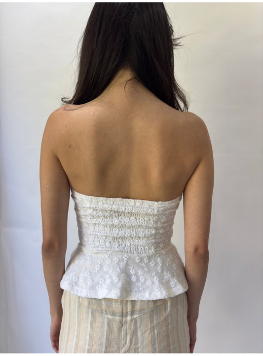 devil wears prada | small/medium white bandeau top