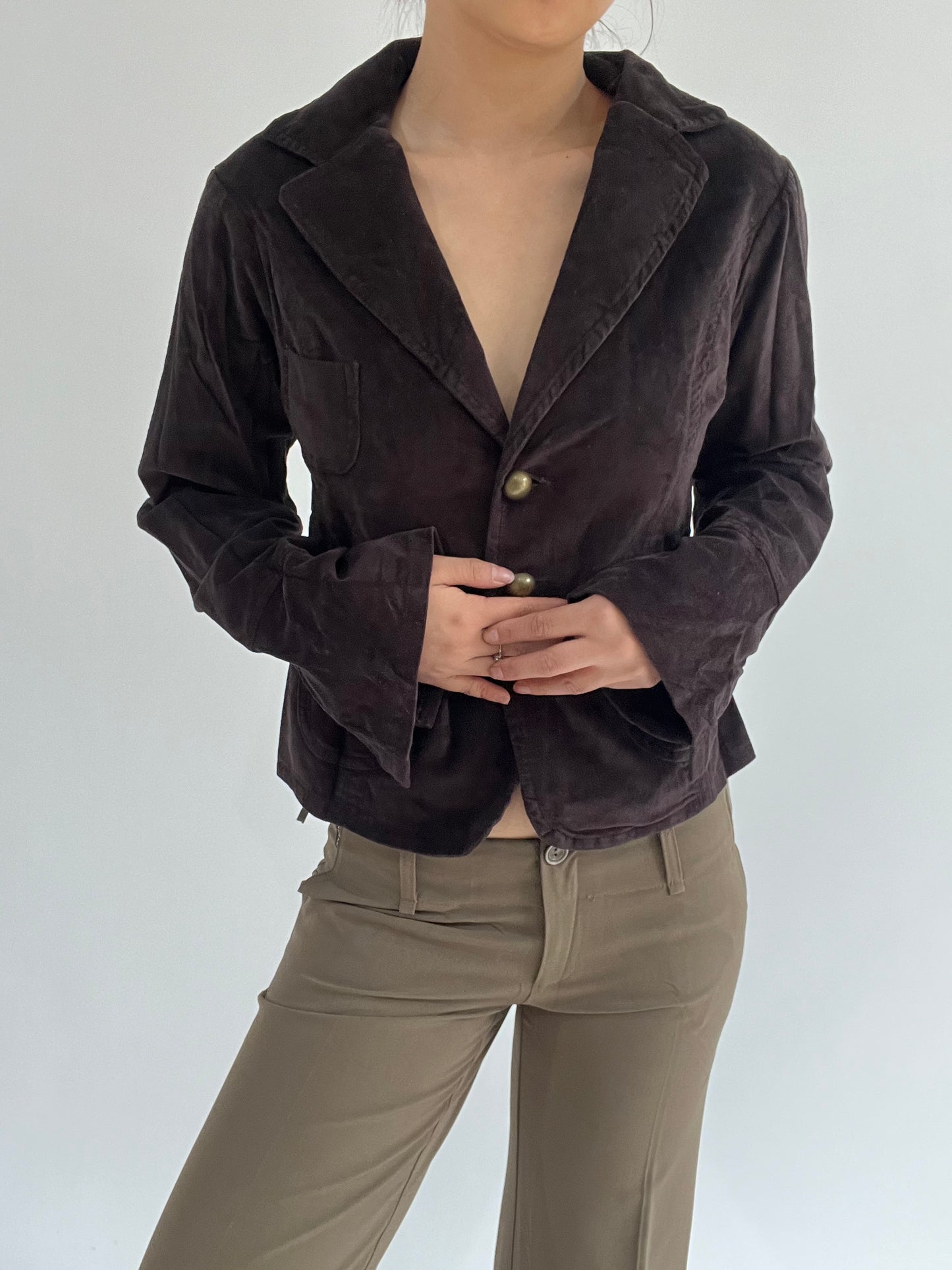 ‼️ | large brown button up top