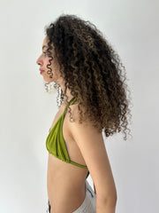 festival drop | Pequeno roupa de bikini verde para mulheres