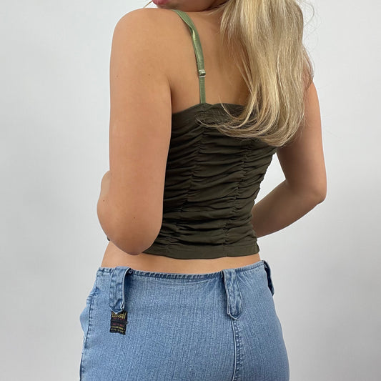 💚💻 GALENTINES DAY DROP | small khaki ruched cami top