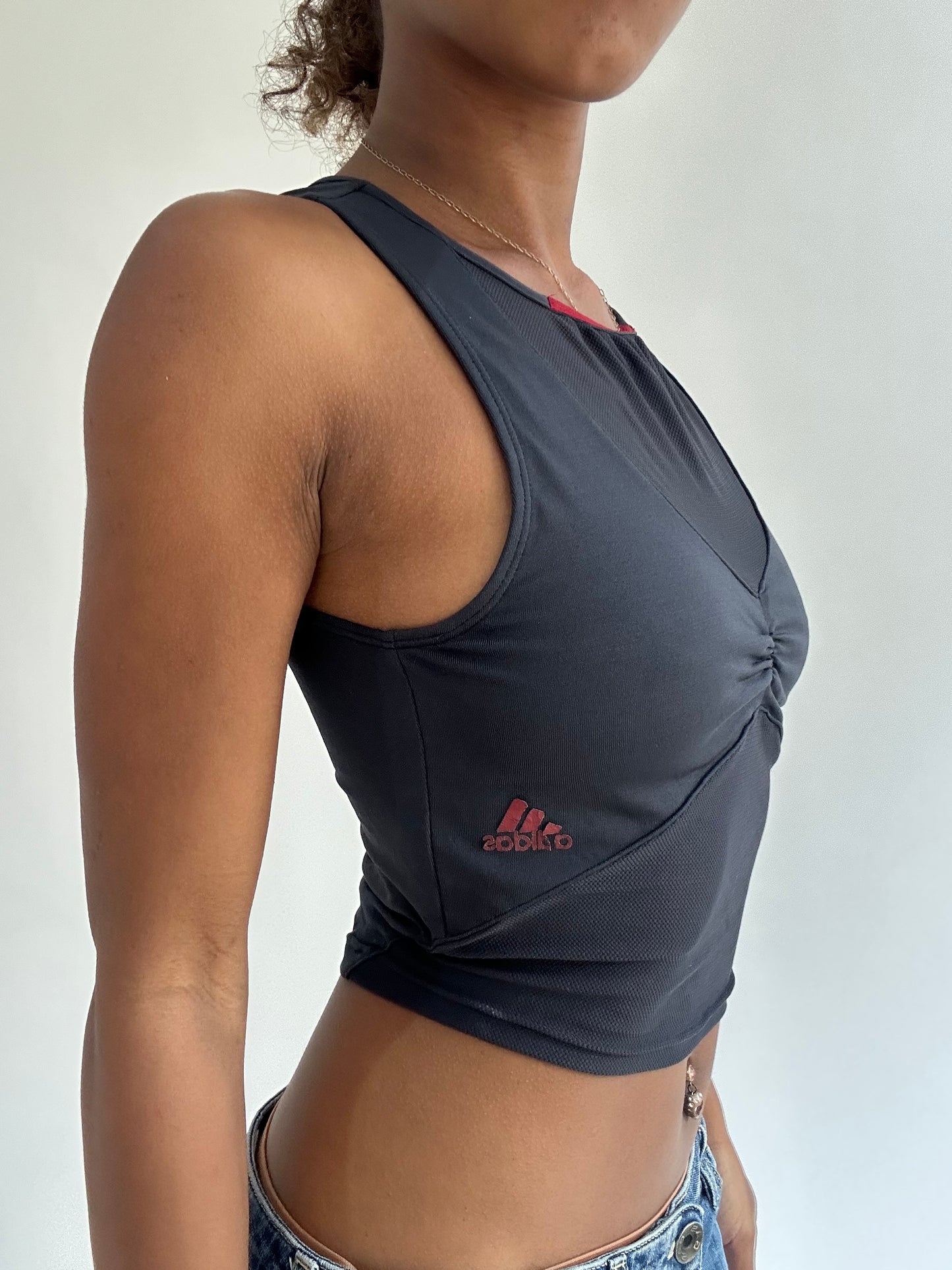 BEST PICKS | extra small grey layered fitted tank top
