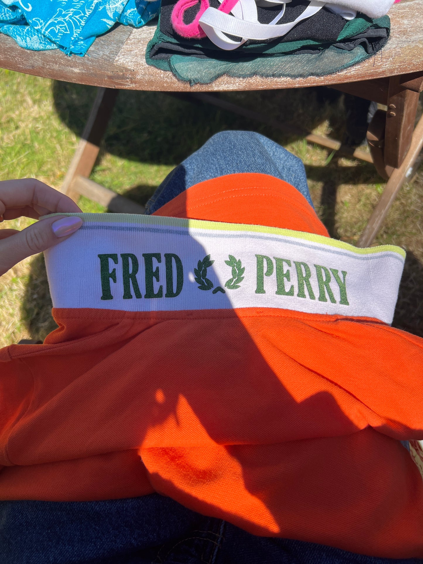 PUB GARDEN DROP | medium orange fred perry polo shirt
