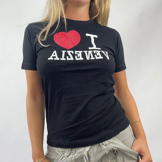 ‼️ AMELIA GRAY DROP | small black ‘i love venezia’ t-shirt