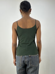 MOB WIFE DROP | small green intimissimi cami top