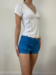 vintage edit thirteen | extra small blue bubble style shorts