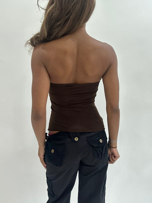 ‼️ | small brown sequin bandeau top