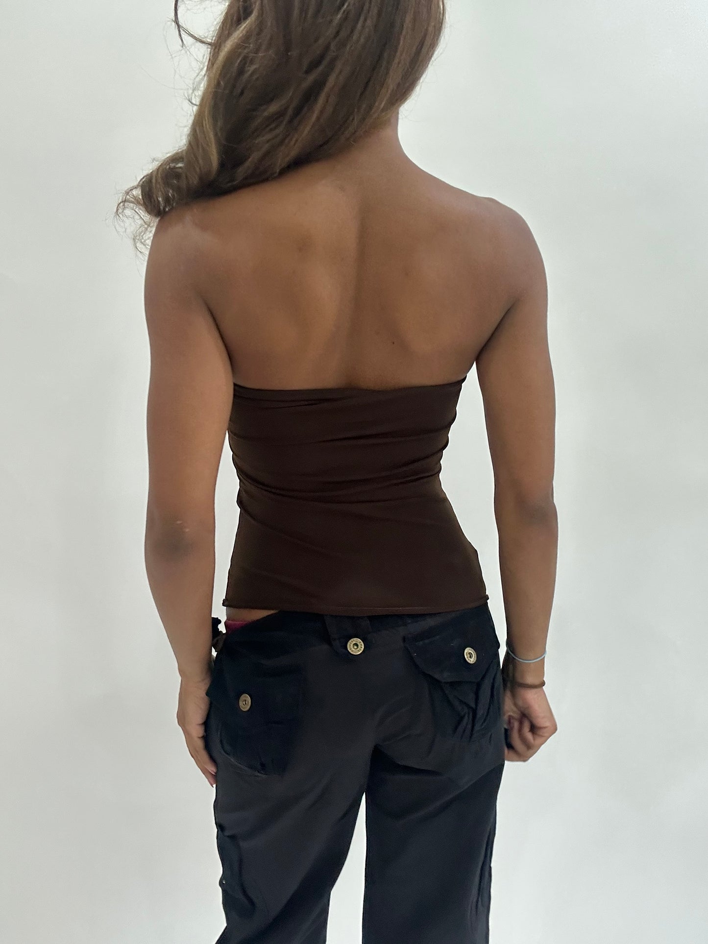 ‼️ | small brown sequin bandeau top