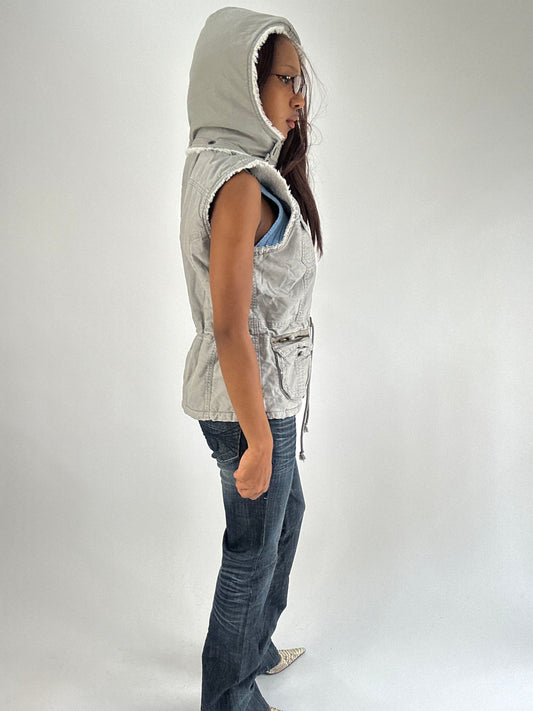WINTER FAVOURITES | Gilet cinzento de peixe médio com faux fur lining