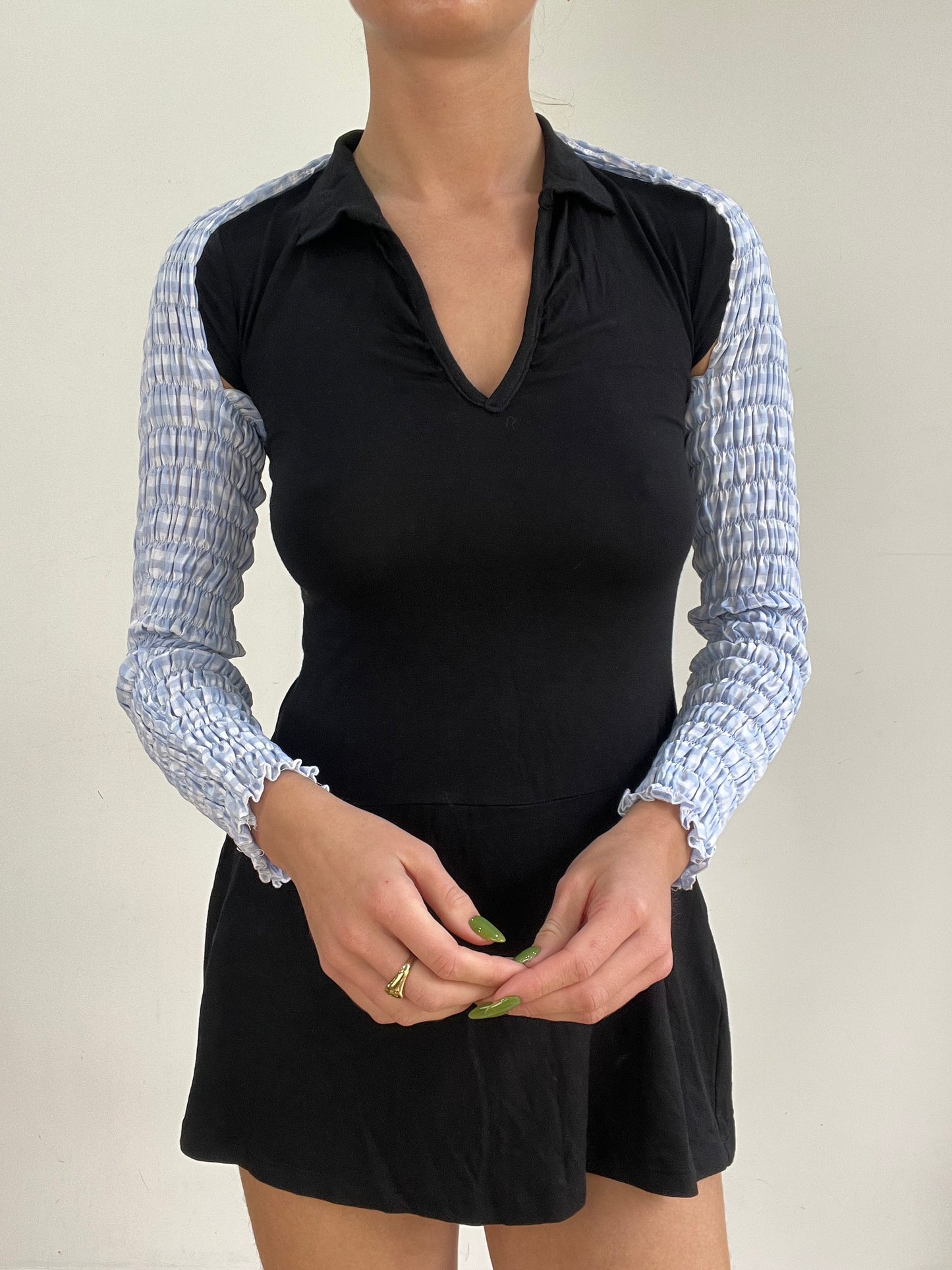#335 SAMPLE SALE | small blue gingham bolero