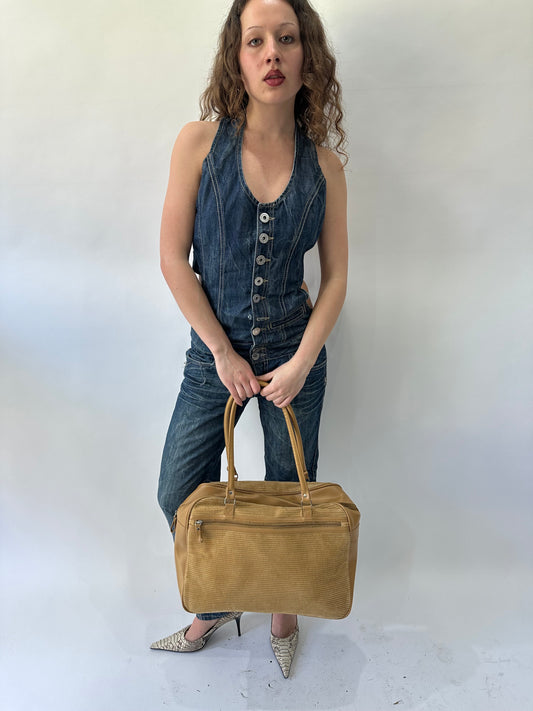 western edit | brown corduroy style shoulder bag