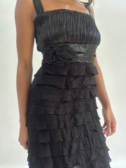 wedding guest drop | taille: S · couleur: noir · article: robe · détails: plissé + longueur mini