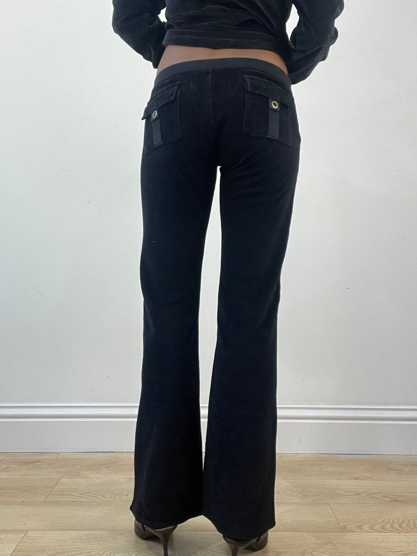 winter edit | extra small black velour tracksuit bottoms