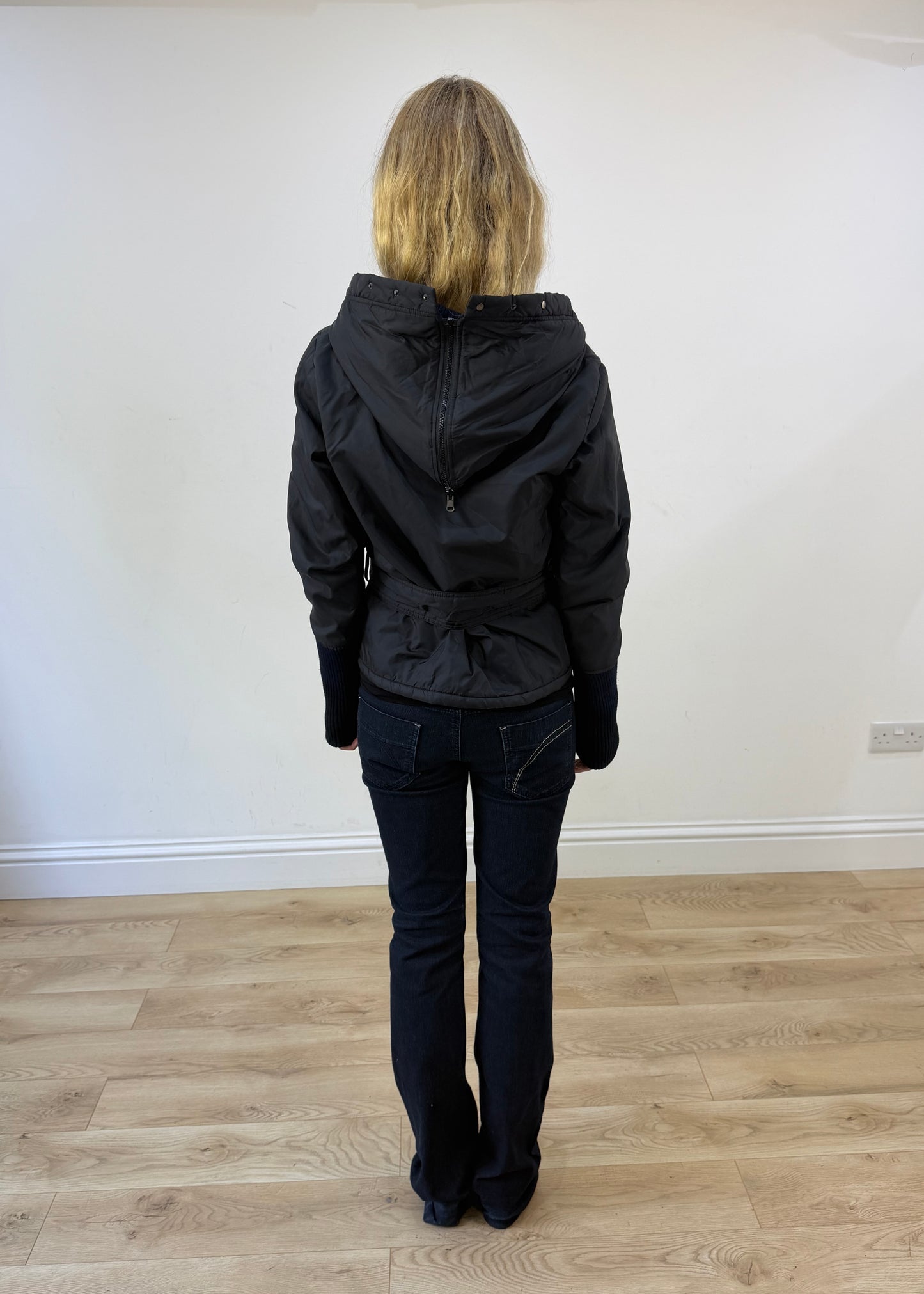 medium black morgan de toi puffer jacket