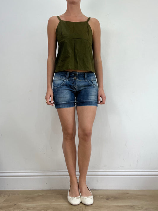 💻‼️ khaki green vest with button up back