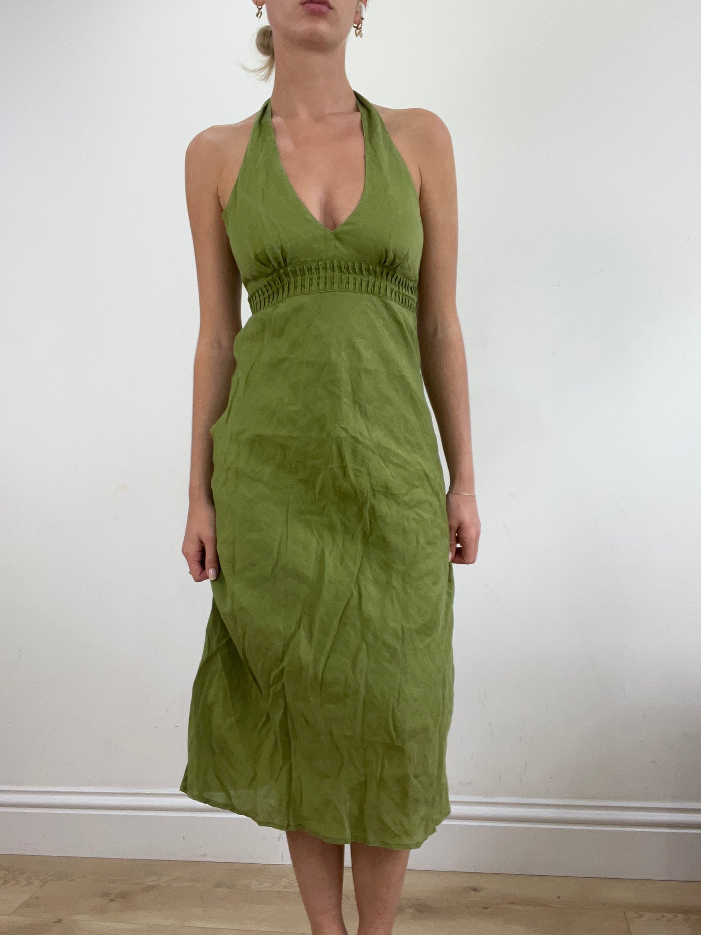 BEST PICKS | small green halterneck maxi dress