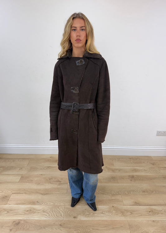 medium brown suede leather jacket