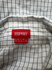 back to school drop | medium blue plaid long sleeve shirt