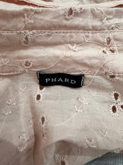 back to school drop | small pink phard eyelet tie-back shirt