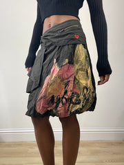 vintage edit: fashion week | medium grey desigual midi skirt