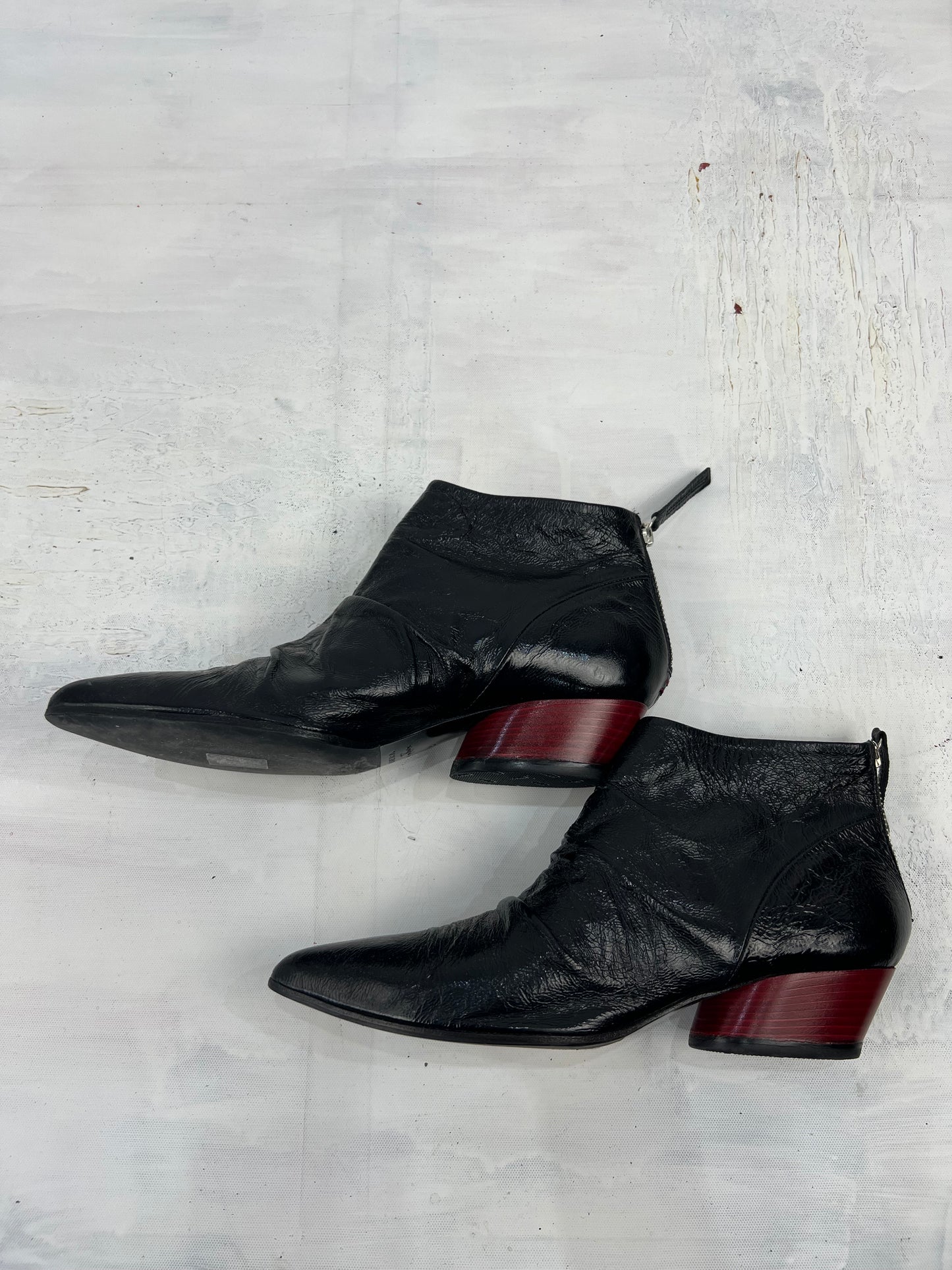 ⭐️ BEST PICKS | uk 6 black leather patent ankle boots