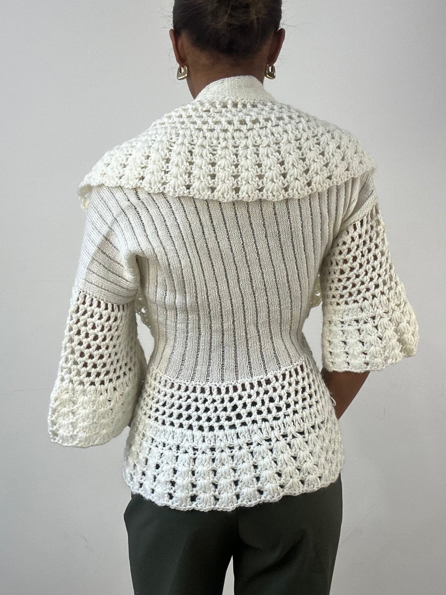 winter edit | small white knit cardigan top