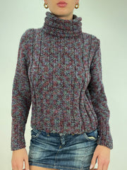 vintage edit ten | small purple knitted roll neck jumper