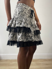 vintage edit: fashion week | small grey betsey johnson floral midi skirt