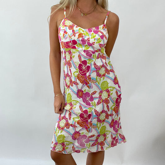 💚 FRESHERS FITS DROP | small white multicolour floral dress