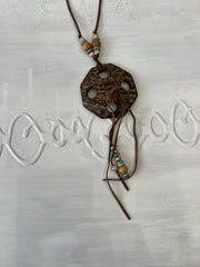 COASTAL COWGIRL DROP | brown long necklace with tassels