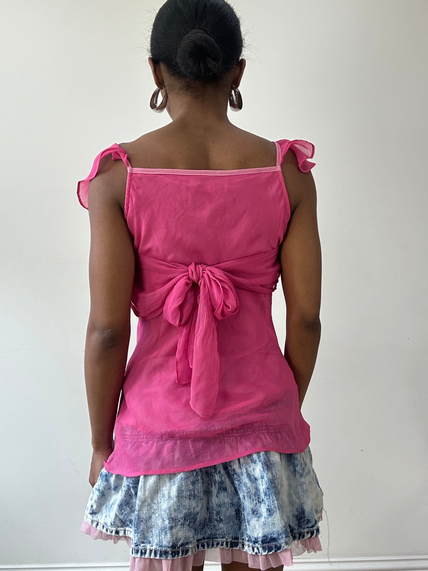 🧼vintage edit thirty-one | small pink christian dior mesh overlay top