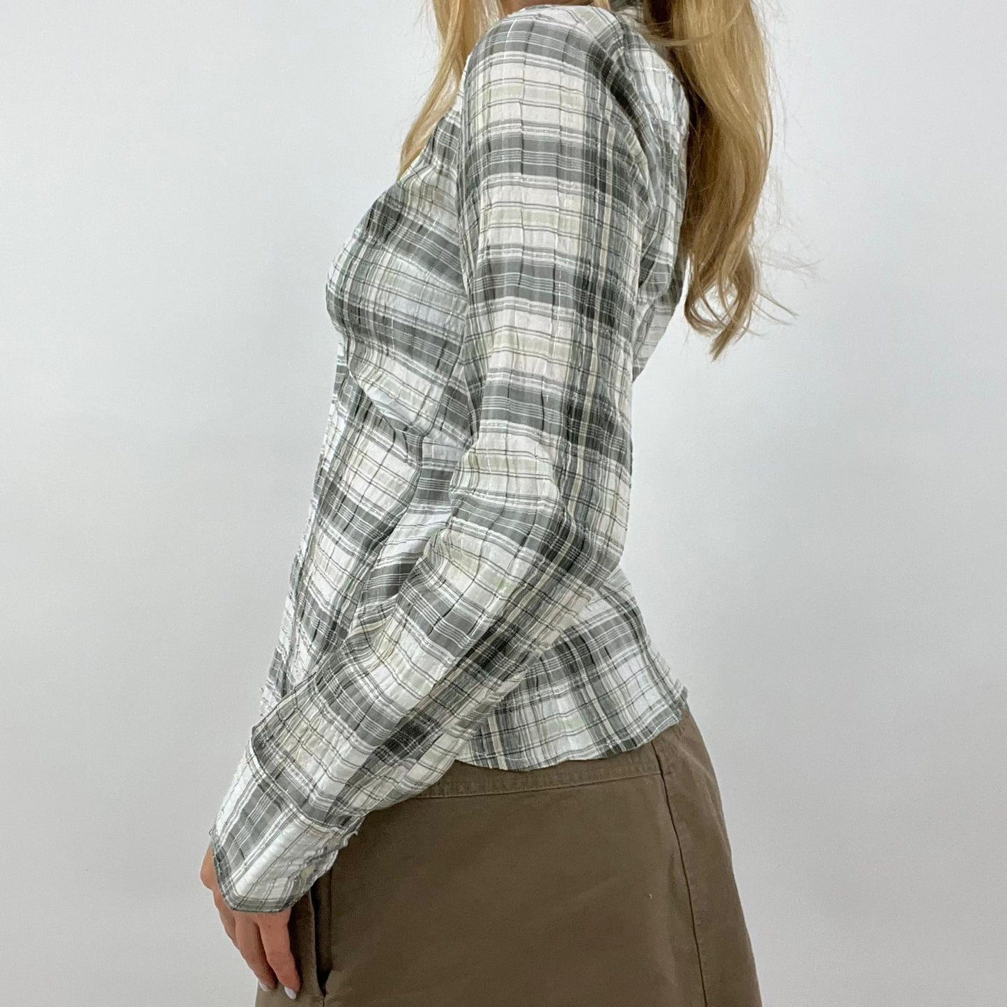 12 DAYS OF XMAS DROP | small white and green checked shirt