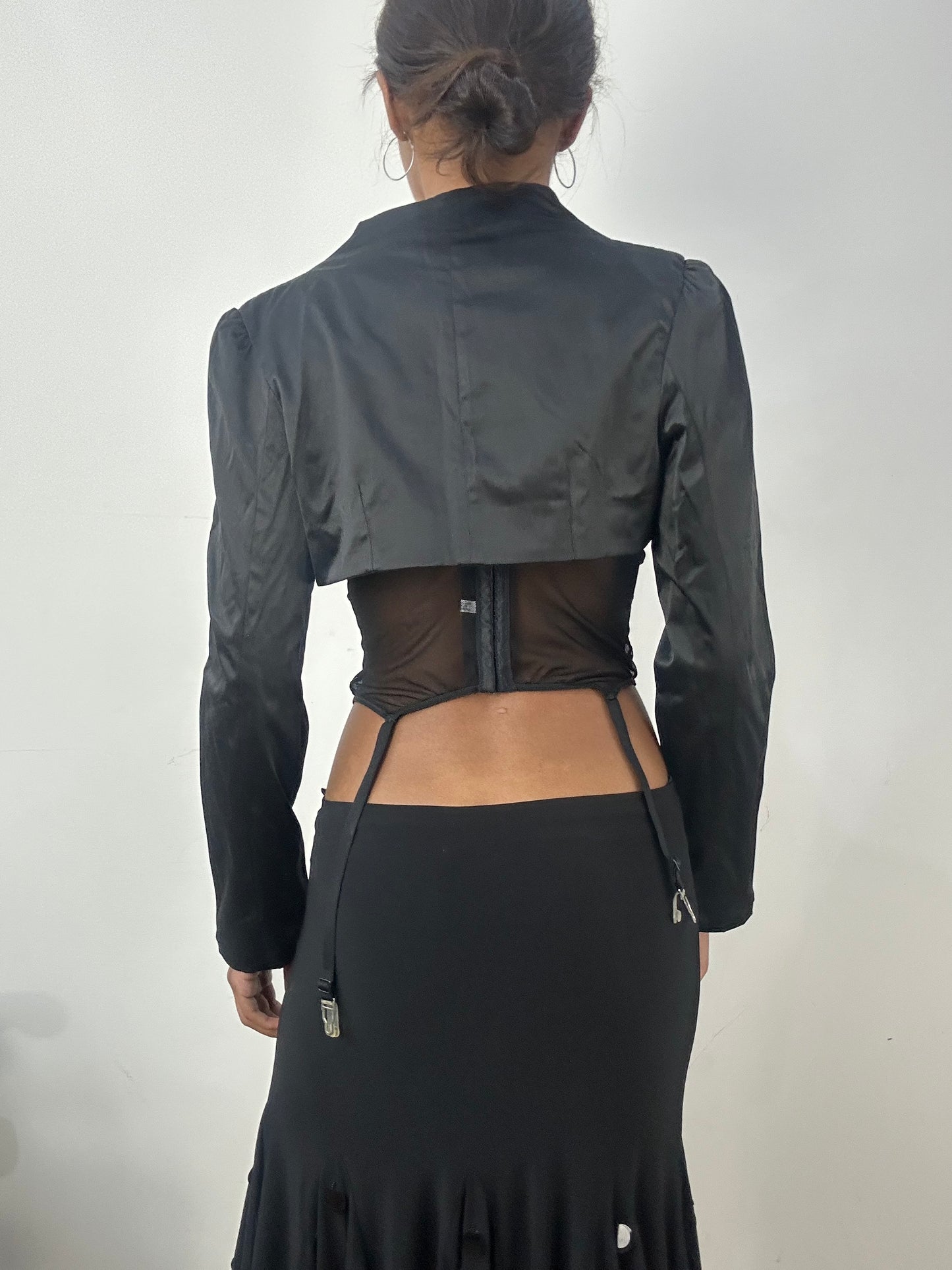 BEST PICKS | small black satin style cropped jacket
