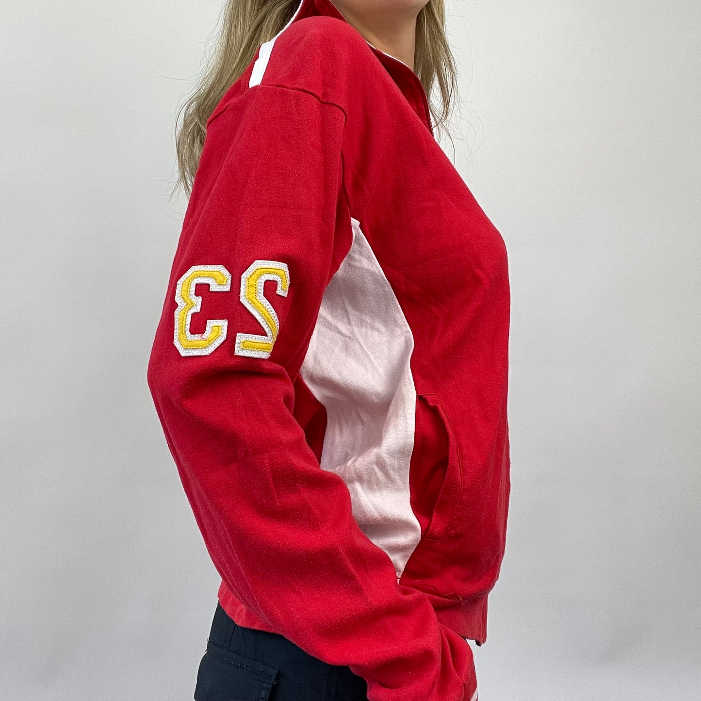 POSH AND BECKS DROP | medium red sporty zip up jacket